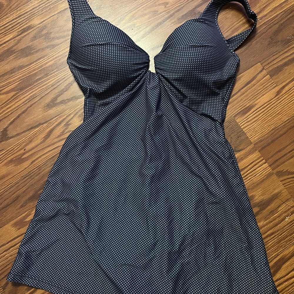 Women's Navy Polka Dot One Piece Swimsuit